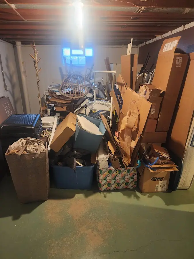 Roll-off dumpster container at job site for 2 Yard Dumpster Rental in Shrewsbury